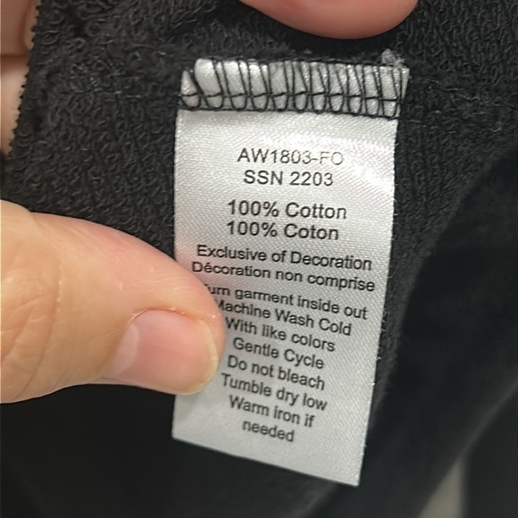 ATM Anthony Thomas Melillo French Terry Zip Up Hoodie in Black - XL (US 10) - Picture 13 of 14